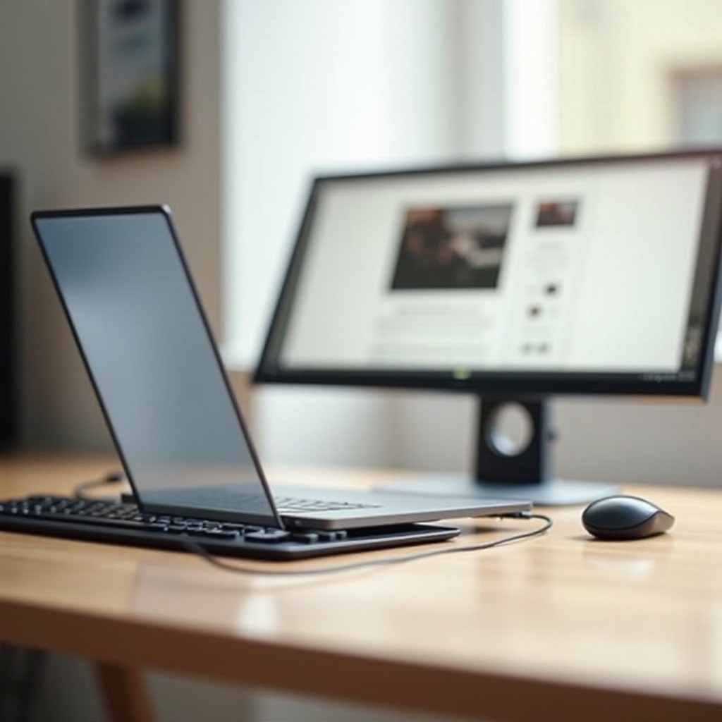 Cara menutup laptop dan menggunakan monitor
