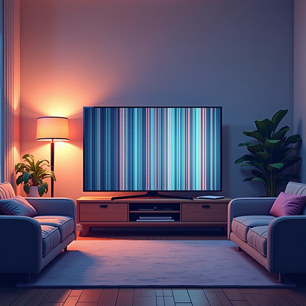 reparo de TV Samsung linhas verticais