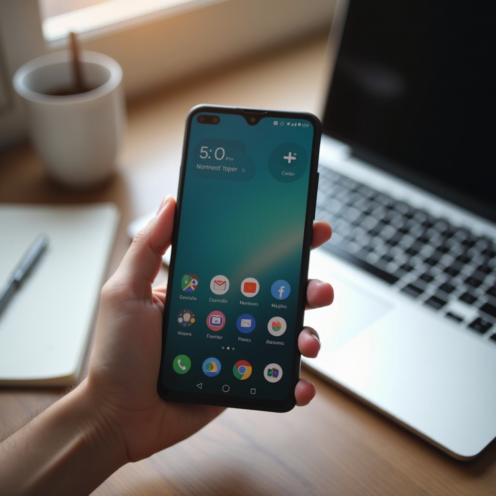 como redefinir a tela inicial do Android