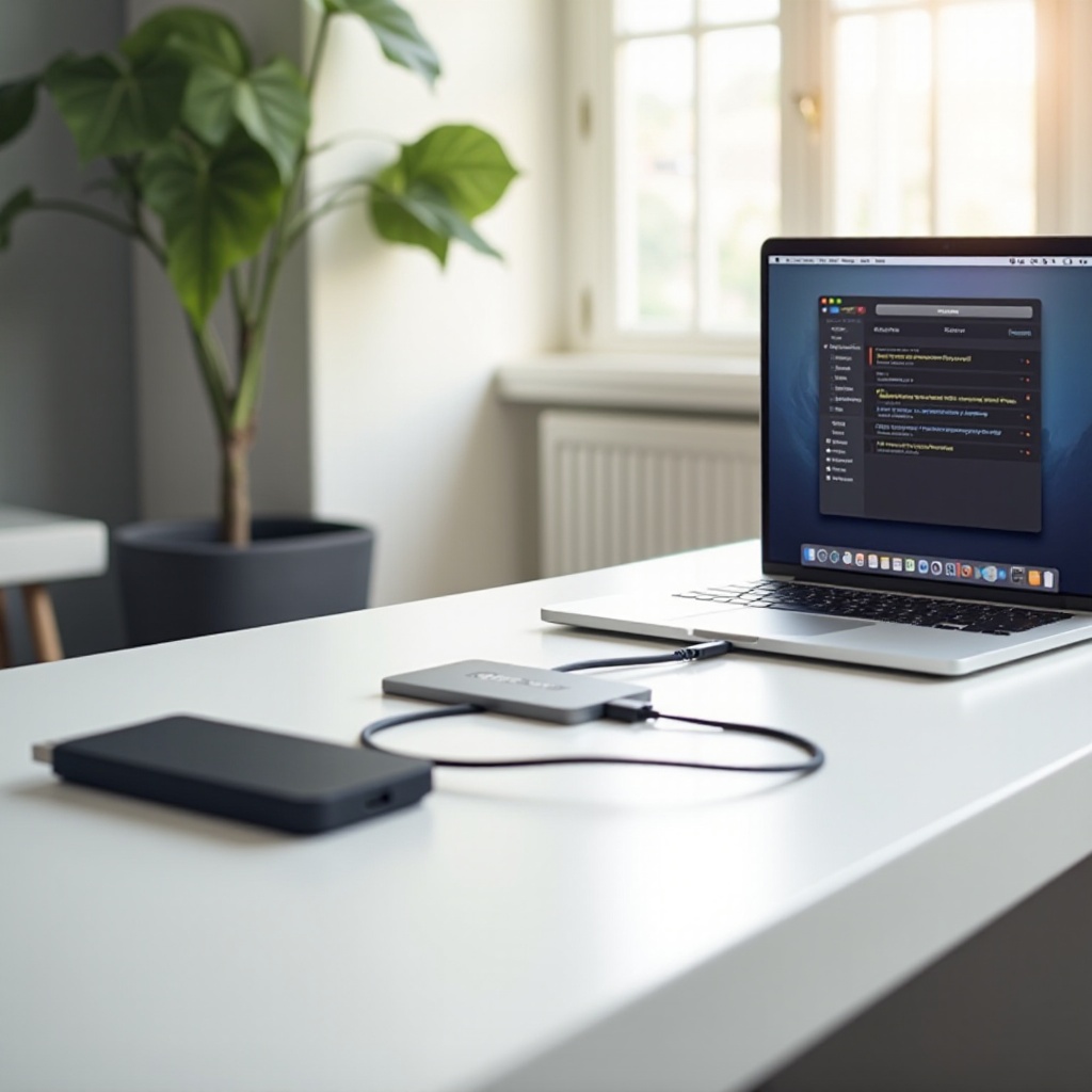 tampilkan sisa penyimpanan SSD eksternal pada widget macOS